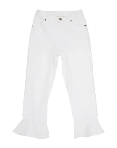 Douuod Babies'  Toddler Girl Jeans Off White Size 6 Cotton, Elastane