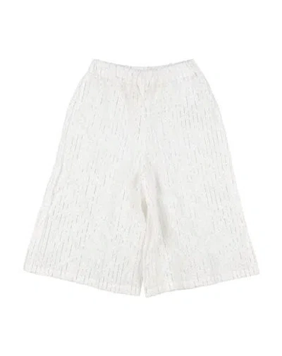 Douuod Babies'  Toddler Girl Pants White Size 6 Cotton, Polyester, Metallic Polyester