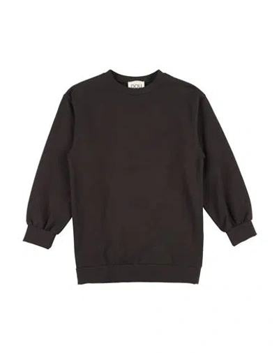 Douuod Babies'  Toddler Girl Sweatshirt Dark Brown Size 4 Cotton, Elastane