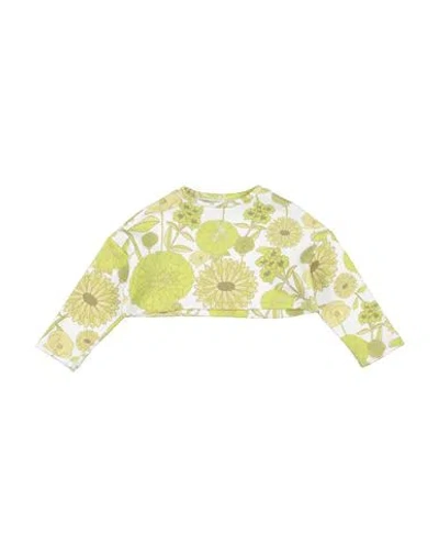 Douuod Babies'  Toddler Girl Sweatshirt Lime Green Size 6 Cotton, Polyester In Multi