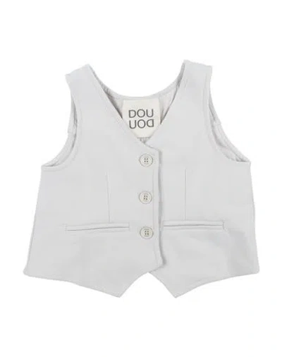 Douuod Babies'  Toddler Girl Tailored Vest Ivory Size 6 Cotton, Elastane In White