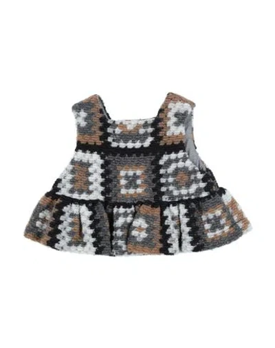 Douuod Babies'  Toddler Girl Top Grey Size 6 Virgin Wool, Polyester