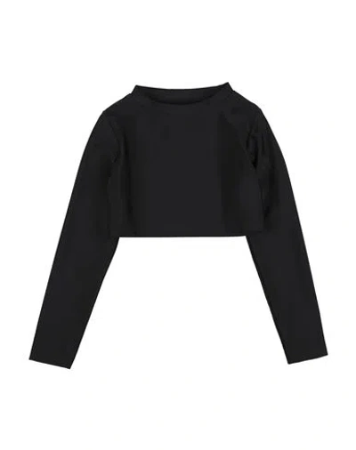 Douuod Babies'  Toddler Girl T-shirt Black Size 6 Polyamide, Elastane