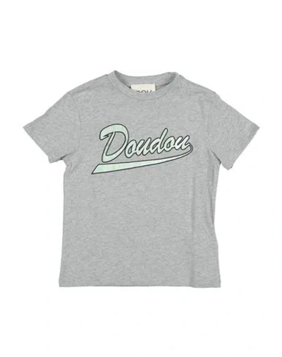 Douuod Babies'  Toddler Girl T-shirt Light Grey Size 6 Cotton In Gray
