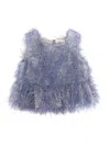 Douuod Fringe-detail Top In Light Blue