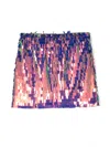 Douuod Translucent-design Sequin-embellished Skirt In Pink