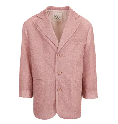 Douuod Trousers And Suit Jacket In Pink