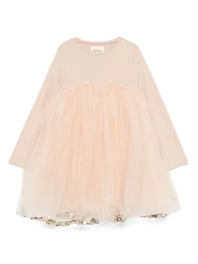 Douuod Kids' Tulle Dress In Neutrals