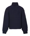 Douuod Twisted Turtleneck Sweater In Black