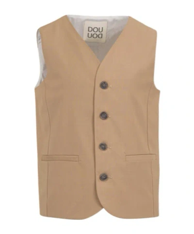 Douuod V-neck Vest In Nude