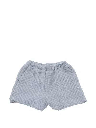 Douuod Kids' Waffle-knit Shorts In Blue