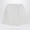 Douuod White Cotton Shorts In White