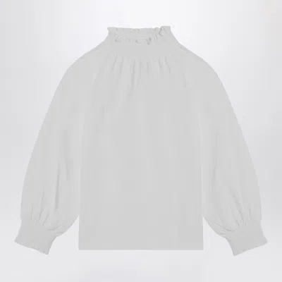 DOUUOD DOUUOD WHITE COTTON BLOUSE
