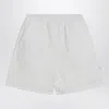 Douuod White Cotton Shorts