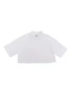Douuod White Cropped Shirt In White