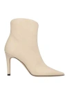Douuod Woman Ankle Boots Cream Size 8 Calfskin In Neutral