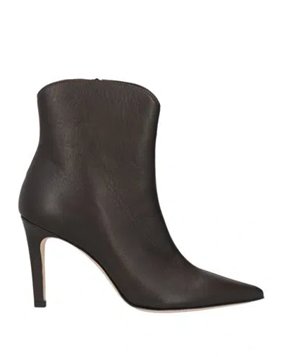 Douuod Woman Ankle Boots Dark Brown Size 7 Leather