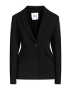 Douuod Woman Blazer Black Size 8 Viscose, Polyamide, Elastane