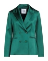 Douuod Woman Blazer Emerald Green Size 4 Polyester, Elastane In Green