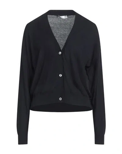 Douuod Woman Cardigan Midnight Blue Size L Cotton, Silk