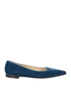 Douuod Woman Loafers Blue Size 8 Textile Fibers In Blue