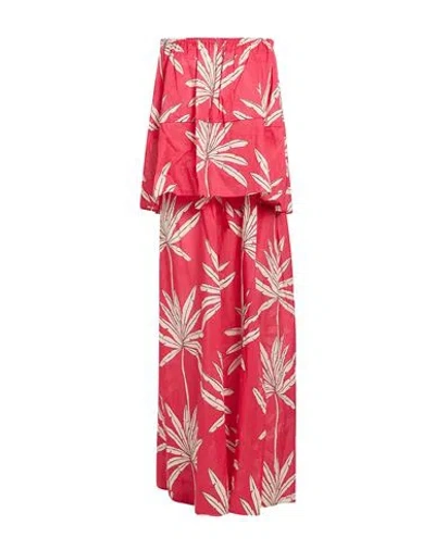 Douuod Woman Maxi Dress Magenta Size 4 Cotton In Multi