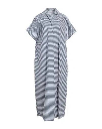 Douuod Woman Maxi Dress Slate Blue Size 4 Cotton, Nylon, Elastane