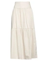 Douuod Woman Maxi Skirt Beige Size L Cotton In Beige