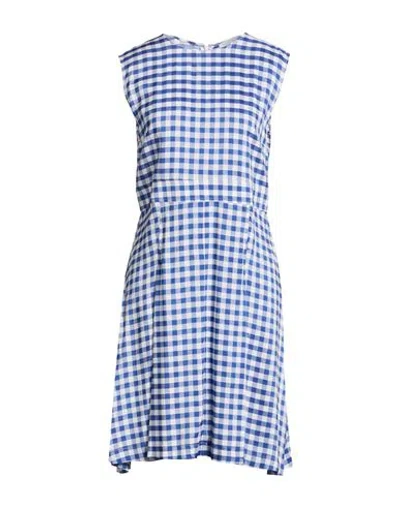 Douuod Woman Mini Dress Blue Size 6 Viscose