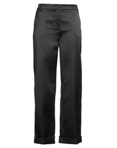 Douuod Woman Pants Black Size 12 Polyester, Elastane