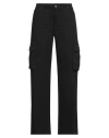 Douuod Woman Pants Black Size 26 Cotton, Elastane