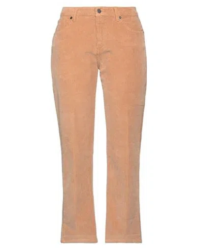 Douuod Woman Pants Camel Size 29 Cotton, Elastane In Beige