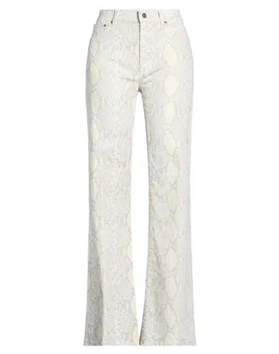 Douuod Woman Pants Light Grey Size 31 Cotton, Elastane In Gray