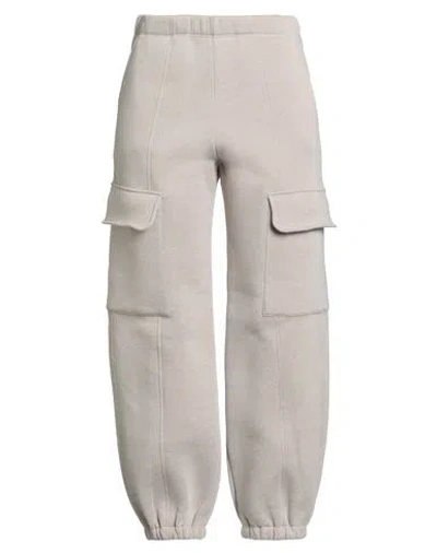 Douuod Woman Pants Taupe Size L Cotton, Polyethylene In Gray