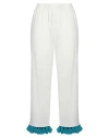 Douuod Woman Pants White Size M Cotton In White