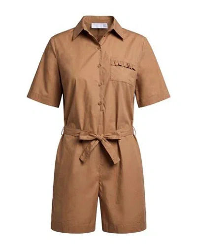 Douuod Woman Playsuit Sand Size 2 Cotton In Beige