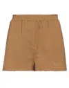 Douuod Woman Shorts & Bermuda Shorts Camel Size M Cotton In Beige