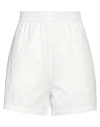 Douuod Woman Shorts & Bermuda Shorts Off White Size 6 Cotton In Off White