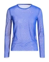Douuod Woman T-shirt Bright Blue Size 2 Polyamide, Elastane