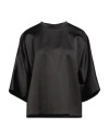 Douuod Woman Top Black Size 6 Polyester, Elastane In Black