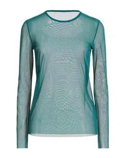 Douuod Woman Top Dark Green Size 2 Polyamide, Elastane
