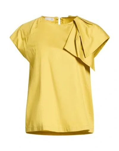 Douuod Woman Top Mustard Size 6 Cotton In Yellow