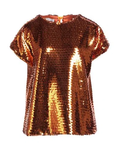 Douuod Woman Top Orange Size 4 Polyester