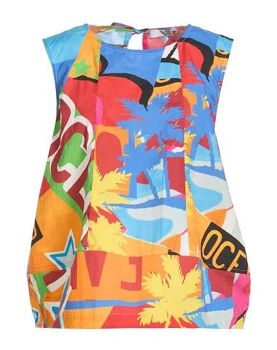 Douuod Woman Top Orange Size 6 Cotton In Multi