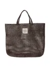 Douuod Woven Top Handle Bag In Brown