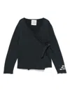 Douuod Wrap-design Sweatshirt In Blu