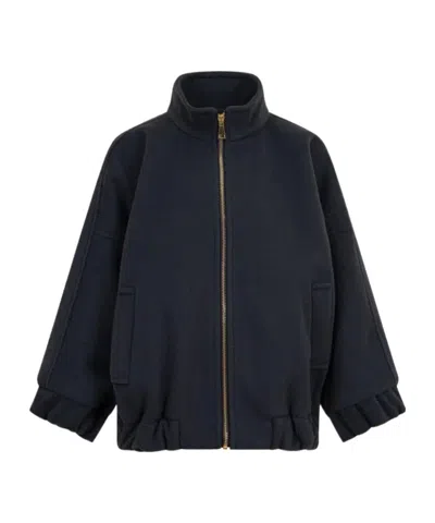 Douuod Zip-up Fleece Jacket In Blue