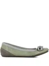 Dove Nuotano Gli Squali Becky Appliqué Ballet Flats In Green