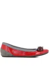 Dove Nuotano Gli Squali Becky Appliqué Ballet Flats In Red