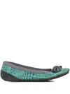 Dove Nuotano Gli Squali Becky Ballerina Shoes In Green